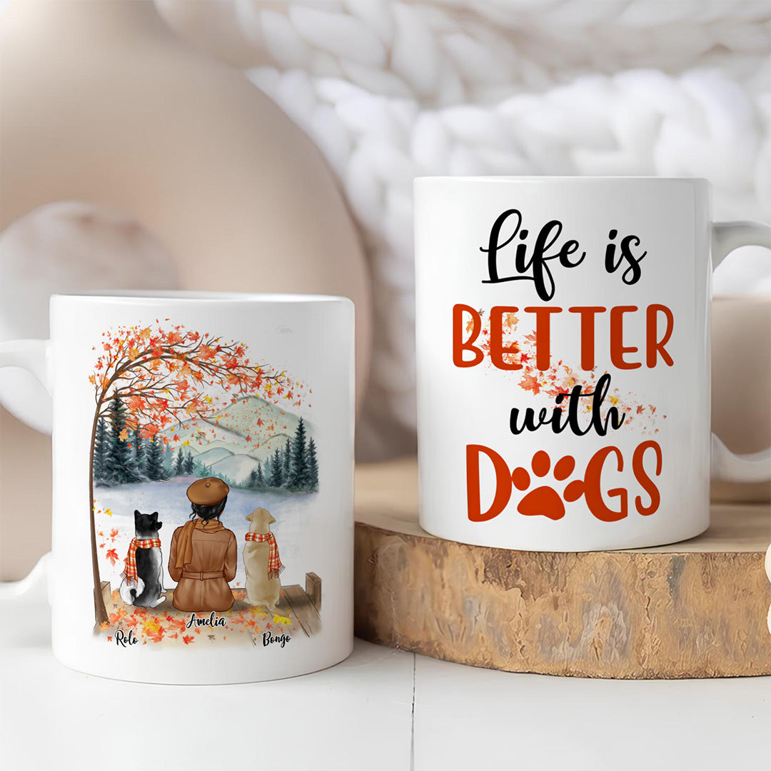 MPST19 Life Is Better With A Dog - Personalized White Mug Accent Mug