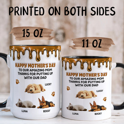 UPST10 Happy Mother's Day To My Amazing Fur Mom - Personalized White Mug Accent Mug