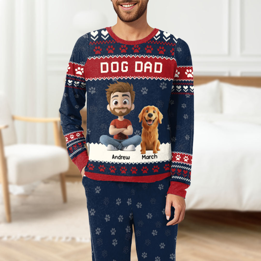 PSTPA07 A Man And His Dog A Bond That Can't Be Broken - Personalized Custom Pajama Set