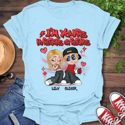 PST182 Y2K Couple Graffiti Style - Personalized Custom T-shirt Hoodie