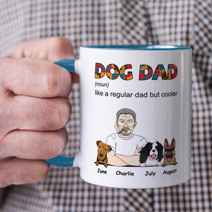 PST113 Cool Dog Dad Definition - White Mug Accent Mug