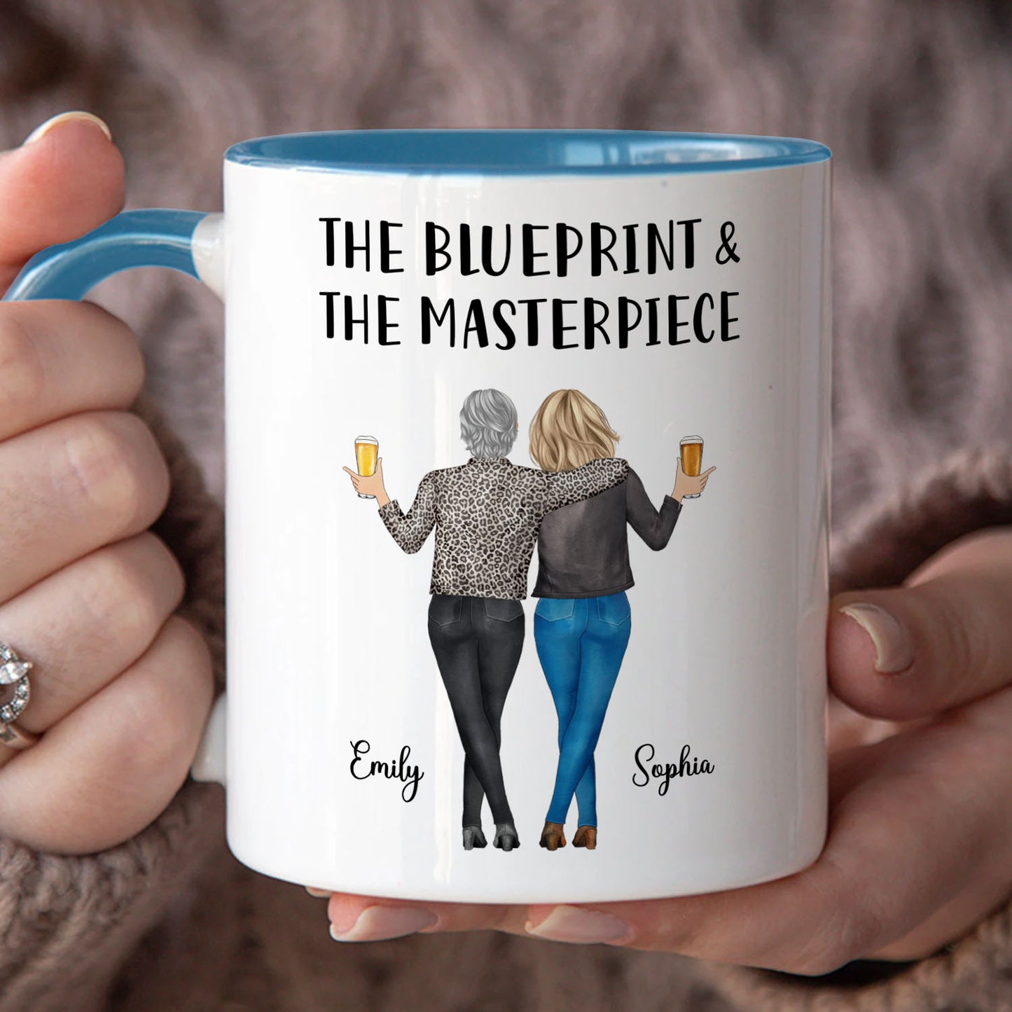 PST146 The Blueprint & The Masterpiece - Personalized White Mug Accent Mug