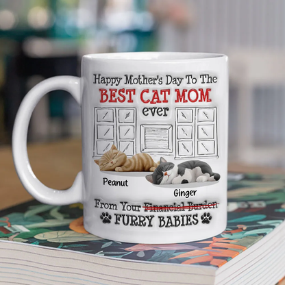UPST12 Happy Mother's Day Best Cat Mom - Personalized White Mug Accent Mug