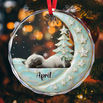 PSTG10 Always Beside You  - Personalized Glass Ornament