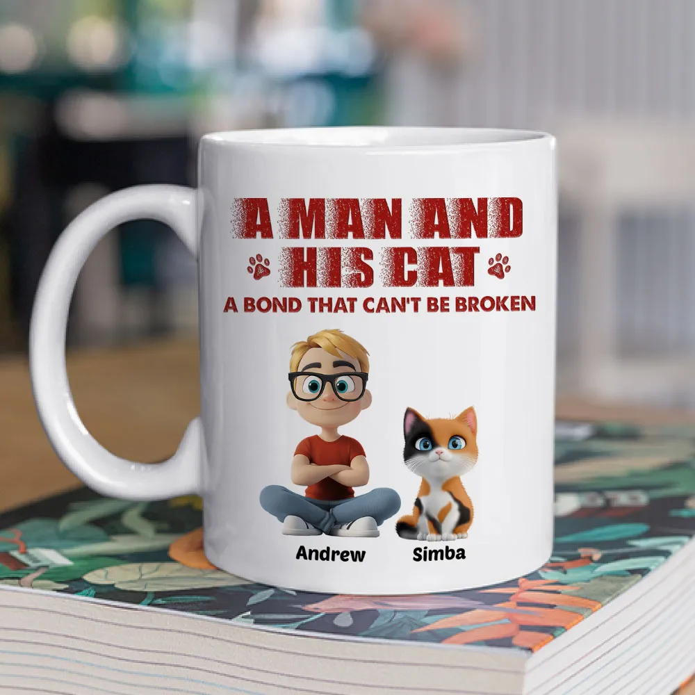 UPST13 Cat And Parent A Bond That Can't Be Broken - Personalized White Mug Accent Mug