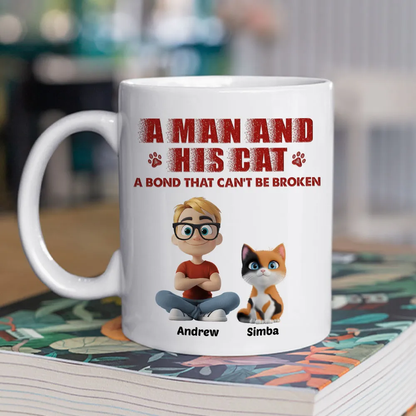 UPST13 Cat And Parent A Bond That Can't Be Broken - Personalized White Mug Accent Mug