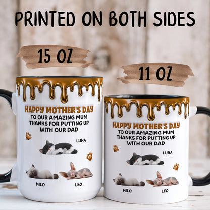 UPST10 Happy Mother's Day To My Amazing Cat Mom - Personalized White Mug Accent Mug
