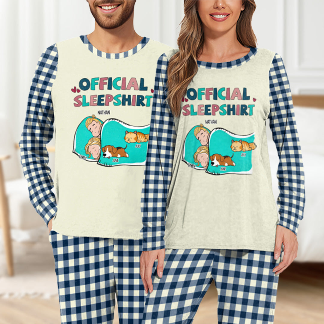 PSTPA09 Official Sleepshirt Couple - Personalized Custom Pajama Set