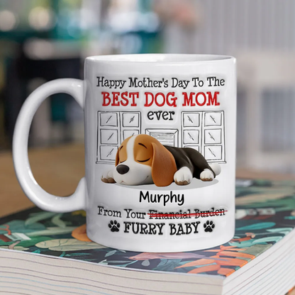 UPST12 Happy Mother's Day Best Dog Mom - Personalized White Mug Accent Mug