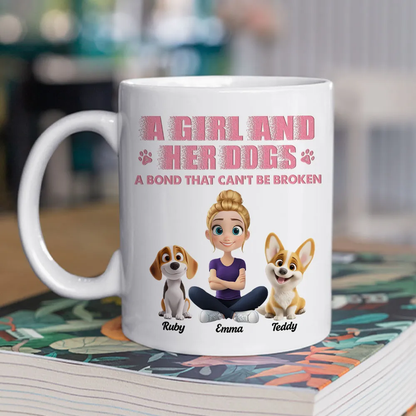 UPST13 Dog And Parent A Bond That Can't Be Broken - Personalized White Mug Accent Mug