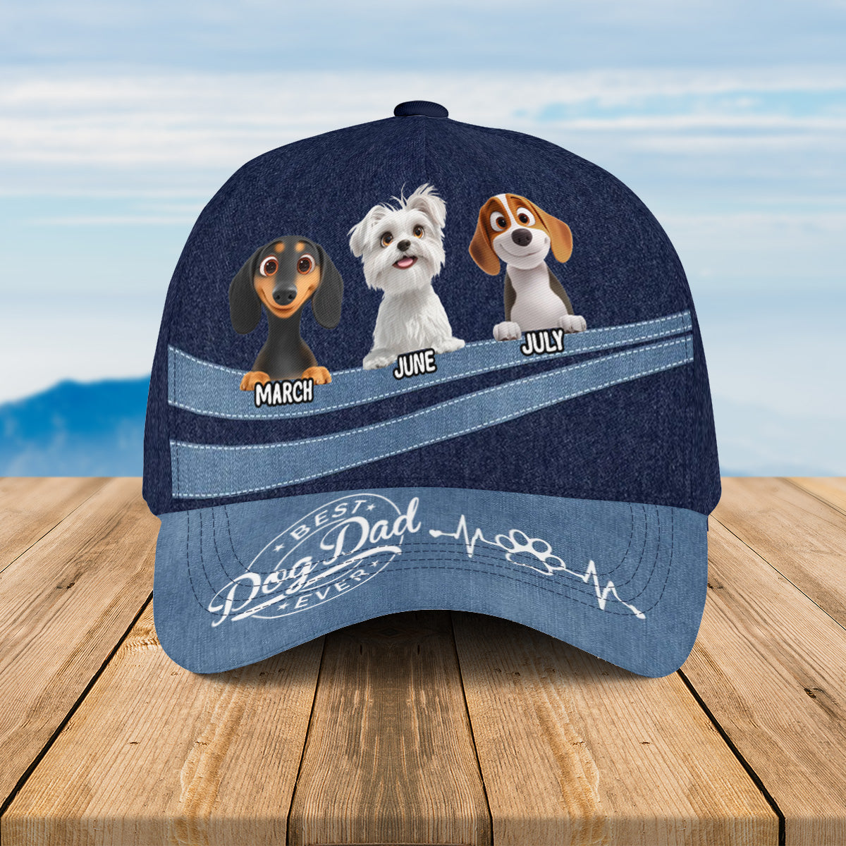 PST228 Best Dog Dad Mom Ever - Personalized Custom Classic Cap
