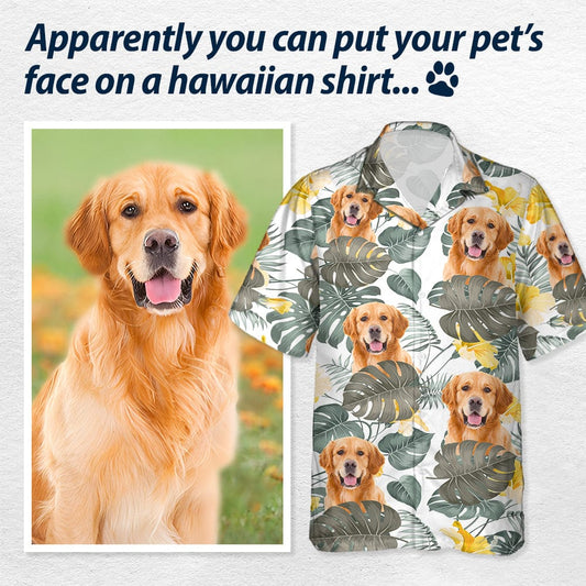 PSH01 Personalized Photo Upload Pet's Lover Hawaiian Shirt