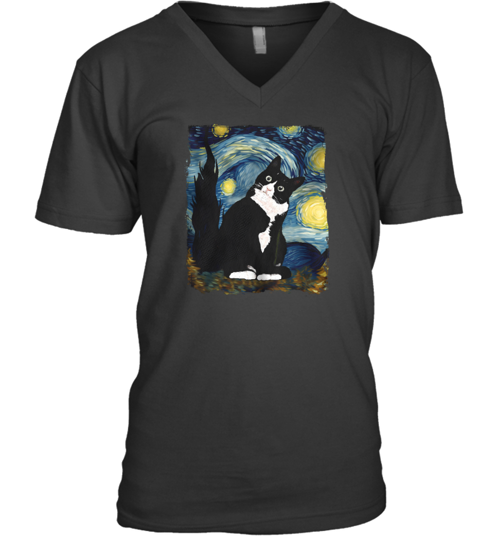 Miah1193 Tuxedo Cat Starry Night