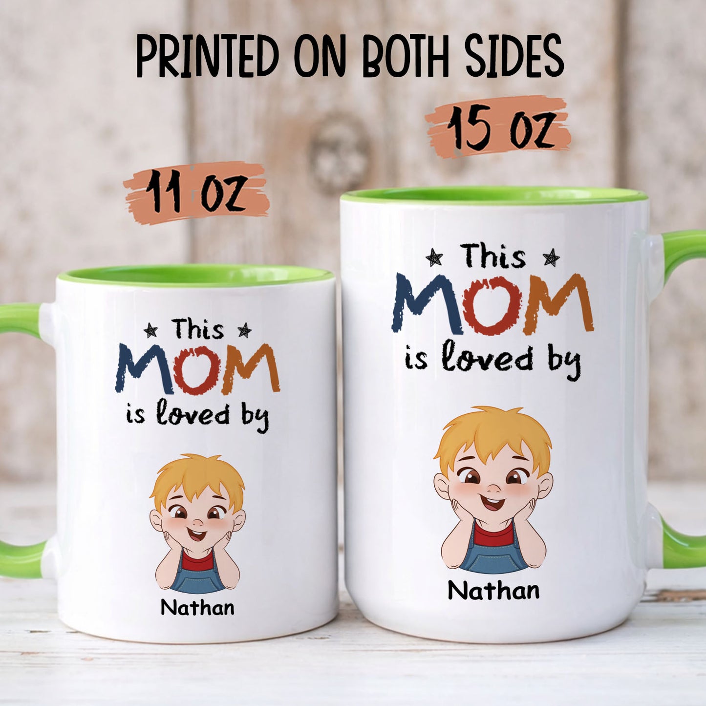 PST195 This Grandma Mommy Is Loved By - Personalized White Mug Accent Mug