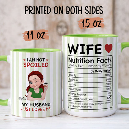 PST235 I'm Not Spoiled My Husband Just Loves Me - Personalized White Mug Accent Mug