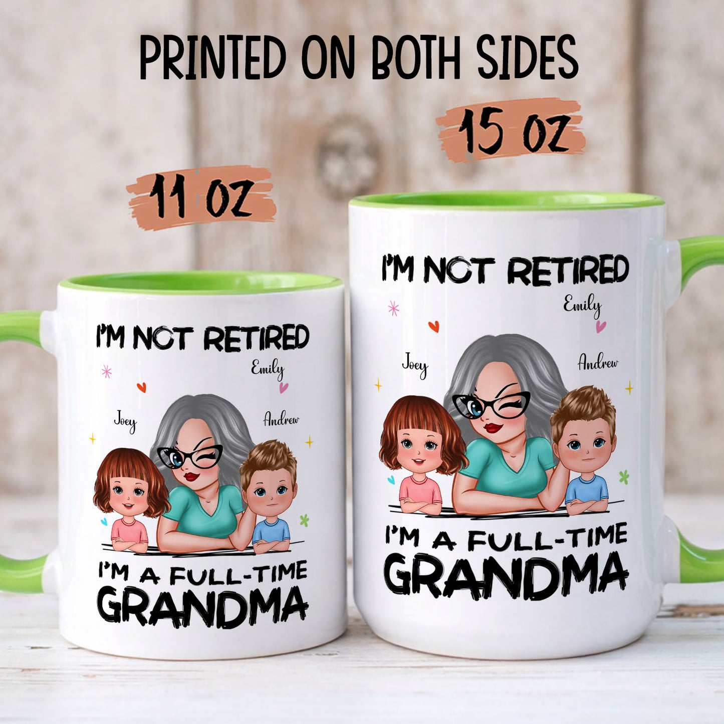 PST172 I'm Not Retired I'm A Professional Grandma - Personalized White Mug Accent Mug