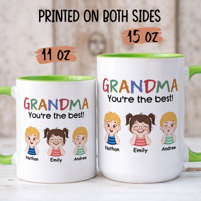 PST194 Mom Dad You're The Best - Personalized White Mug Accent Mug