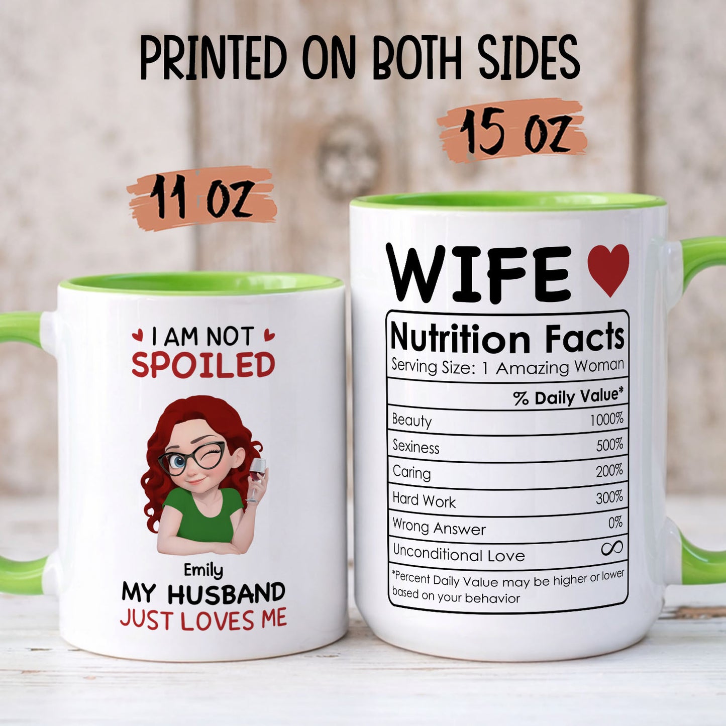 PST151 I'm Not Spoiled My Husband Just Loves Me  - Personalized White Mug Accent Mug