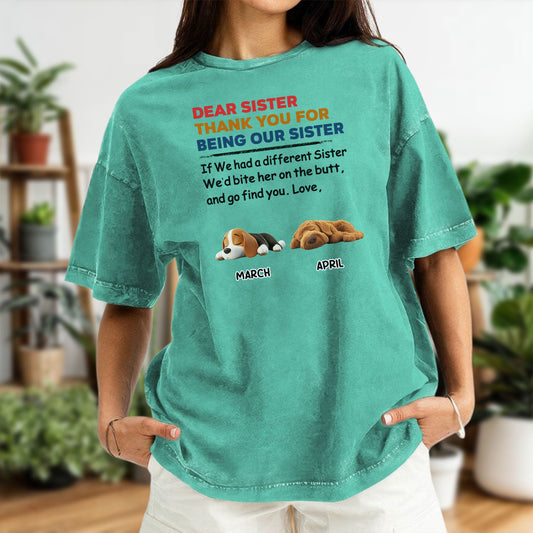 Miah1471 Thank You For Being My Mom Dad - Personalized Custom Washed T-shirt