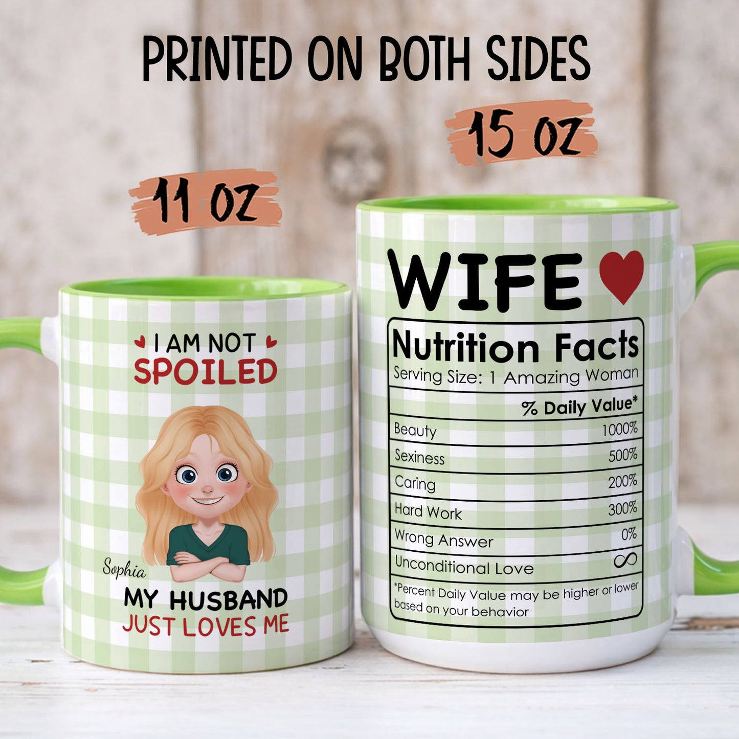 PST234 I'm Not Spoiled My Husband Just Loves Me - Personalized White Mug Accent Mug