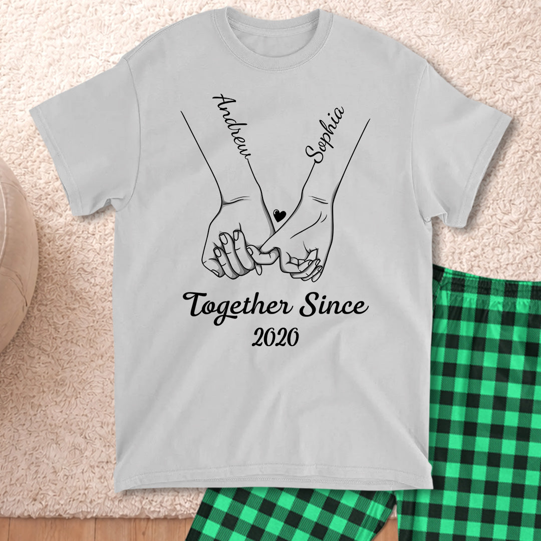 PSTPA13 Couple Together Since - Personalized Custom Pajama Set