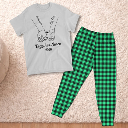 PSTPA13 Couple Together Since - Personalized Custom Pajama Set