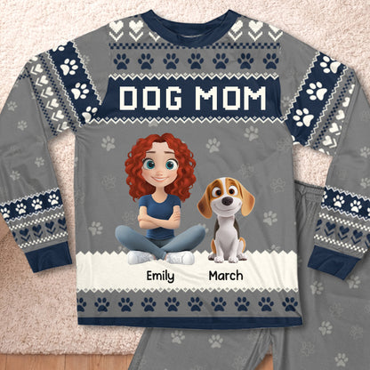 PSTPA05 A Girl And Her Dog A Bond That Can't Be Broken - Personalized Custom Pajama Set
