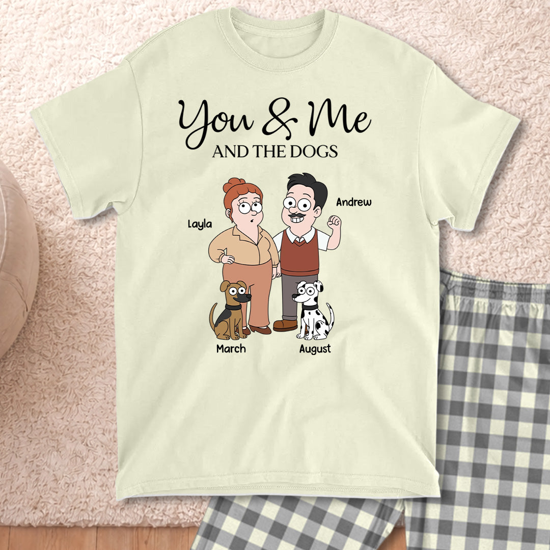 PSTPA12 You Me And The Dog - Personalized Custom Pajama Set
