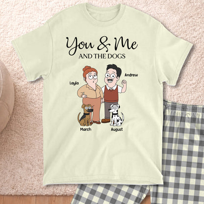 PSTPA12 You Me And The Dog - Personalized Custom Pajama Set