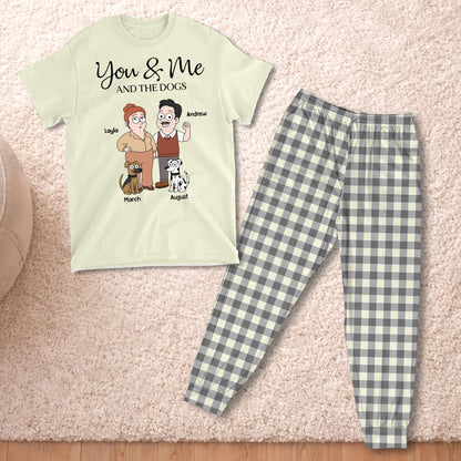 PSTPA12 You Me And The Dog - Personalized Custom Pajama Set