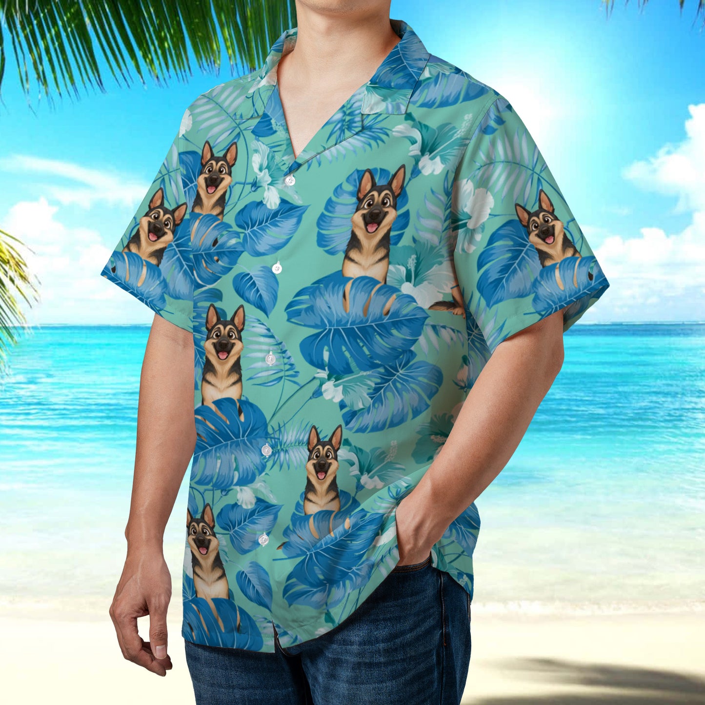 PSH17 Personalized Clipart Design Pet's Lover - Custom Hawaiian Shirt