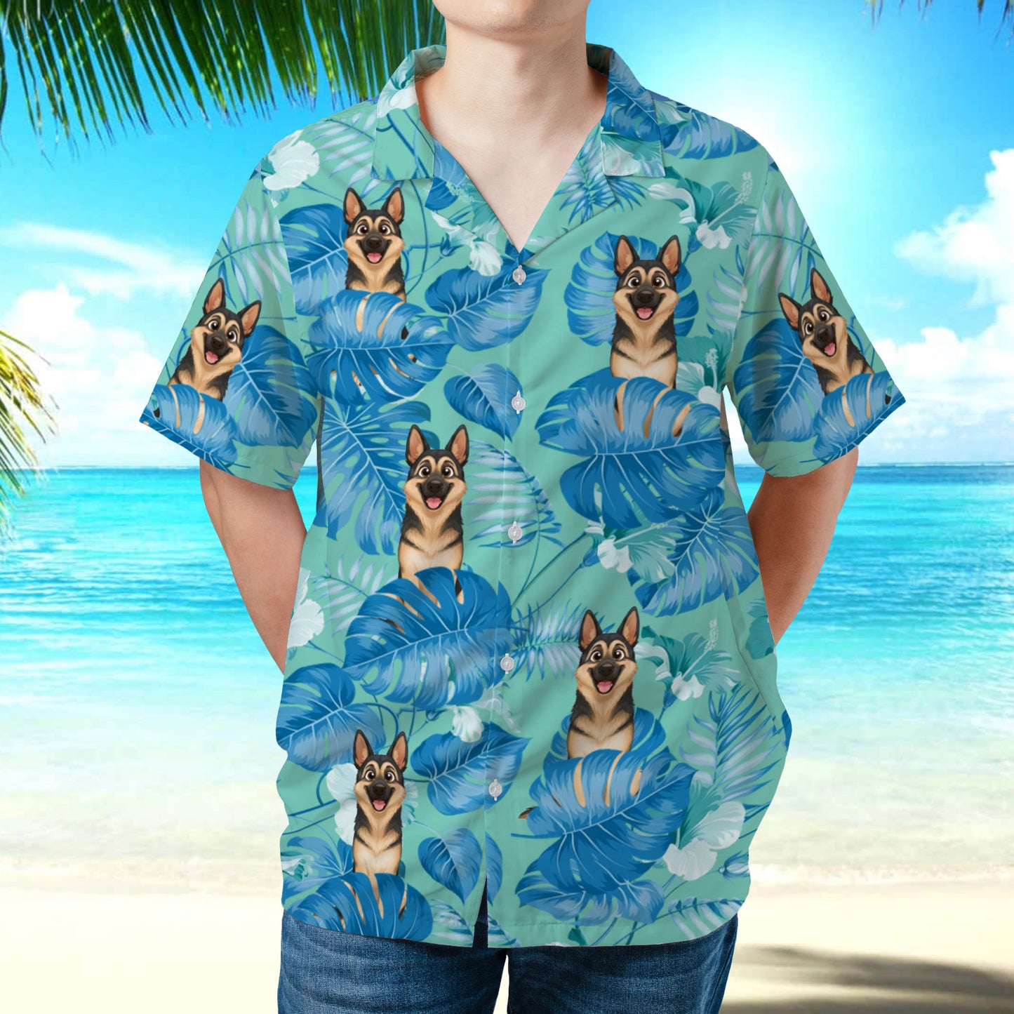 PSH17 Personalized Clipart Design Pet's Lover - Custom Hawaiian Shirt