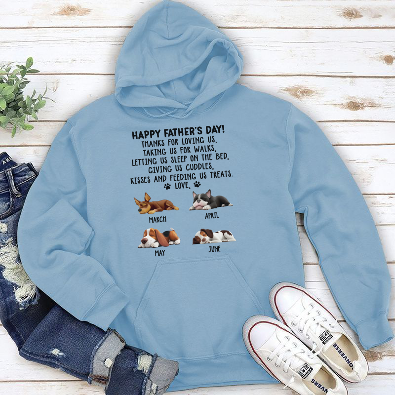 PST45 Happy Father's Day Thanks For Loving Me Dad-Personalized Custom