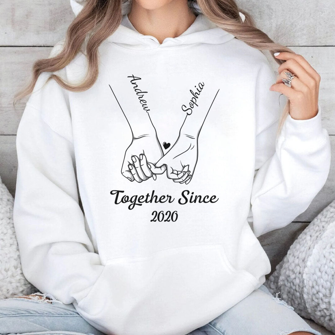 PSTPA13 Couple Together Since - Personalized Custom T-shirt Hoodie