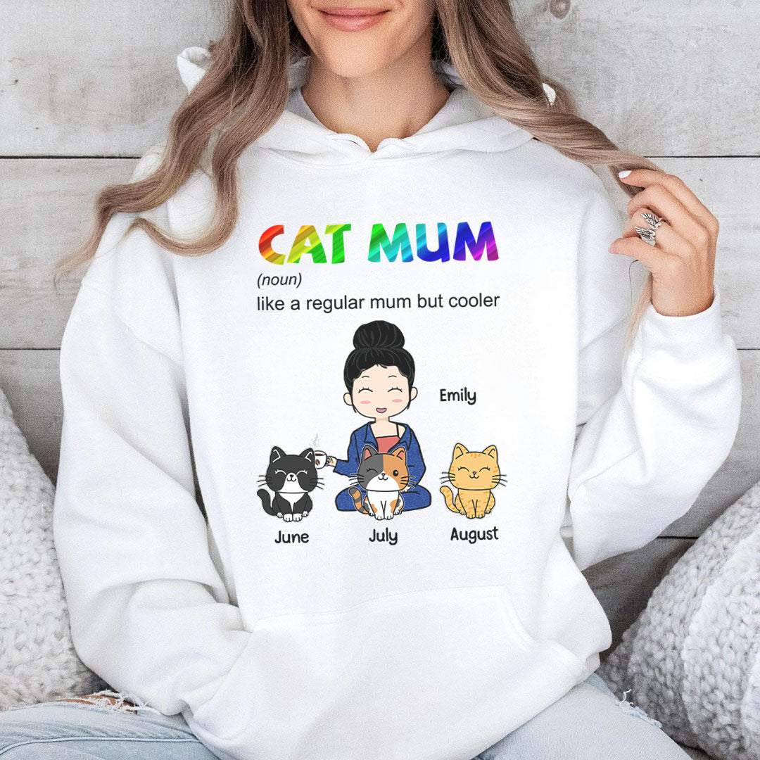 PST108 Cat Mom Definition - Personalized Custom T-shirt Hoodie
