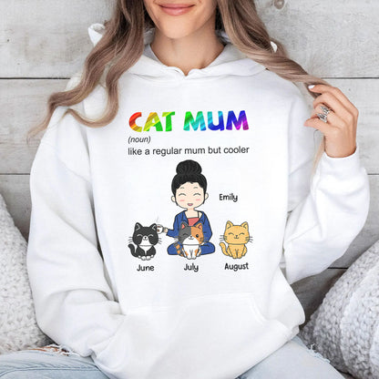 PST108 Cat Mom Definition - Personalized Custom T-shirt Hoodie