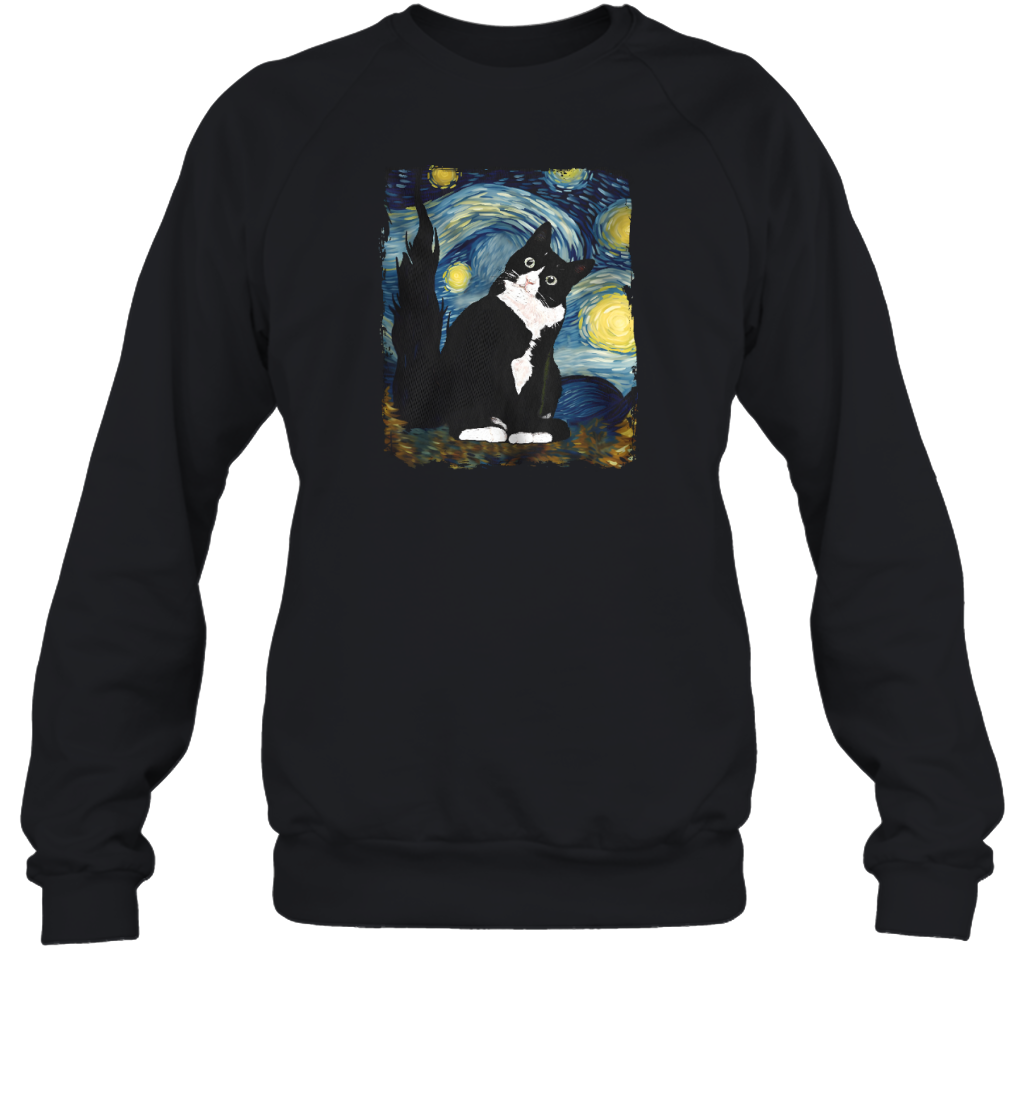 Miah1193 Tuxedo Cat Starry Night