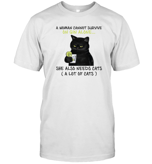 Miah1071_gin A Woman Cannot Survive On Gin Alone She Also Needs Cats