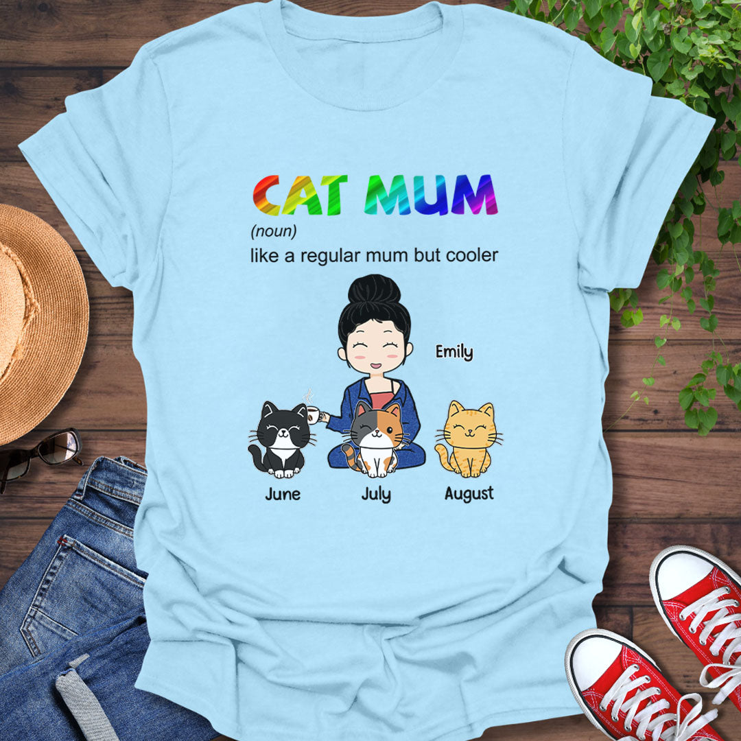PST108 Cat Mom Definition - Personalized Custom T-shirt Hoodie