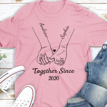 PSTPA13 Couple Together Since - Personalized Custom T-shirt Hoodie