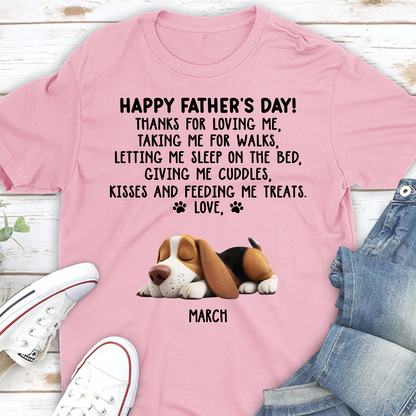 PST45 Happy Father's Day Thanks For Loving Me Dad-Personalized Custom