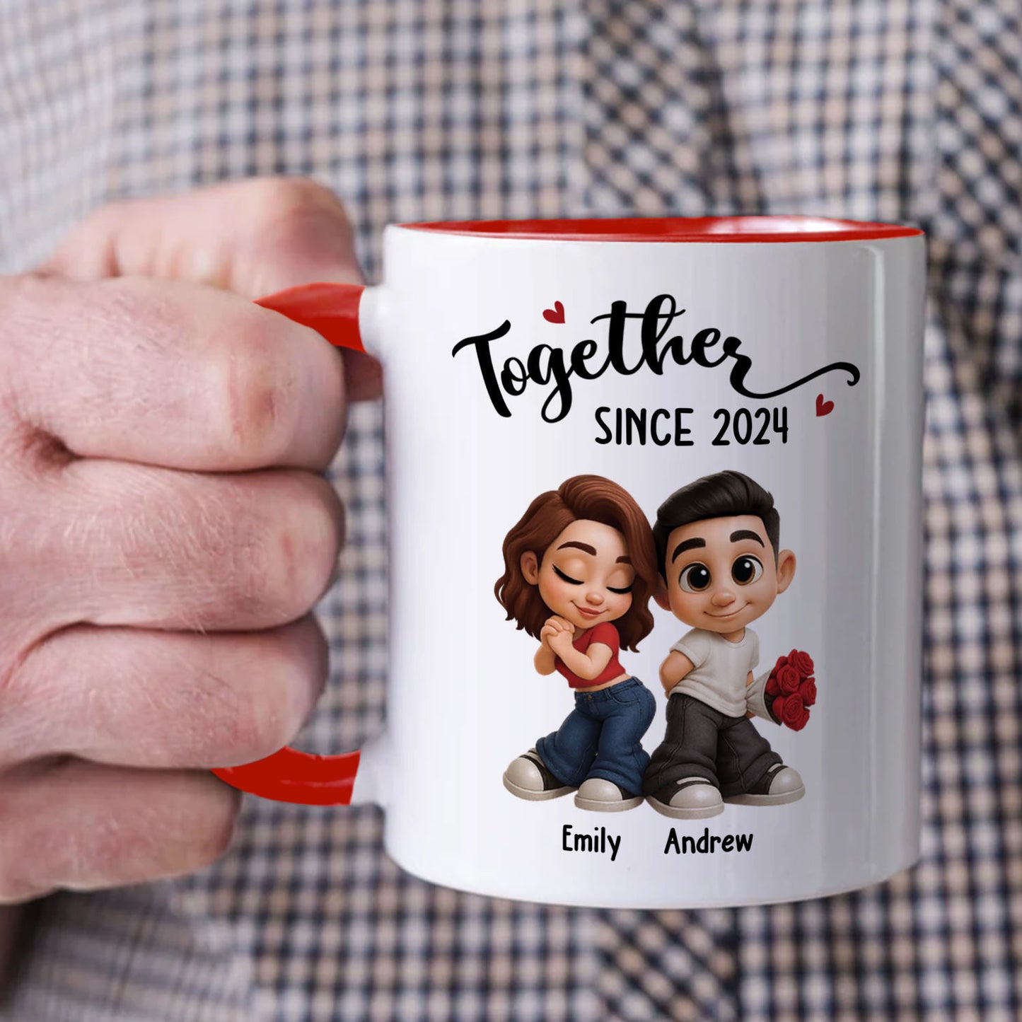 PST98 Couple Together Rose - White Mug Accent Mug