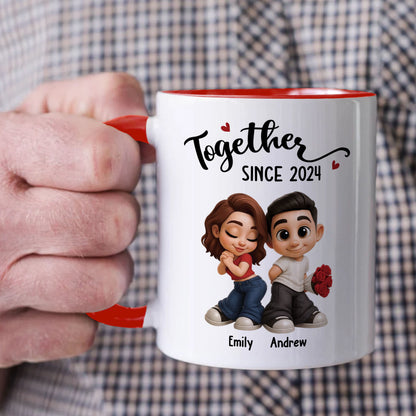 PST98 Couple Together Rose - White Mug Accent Mug