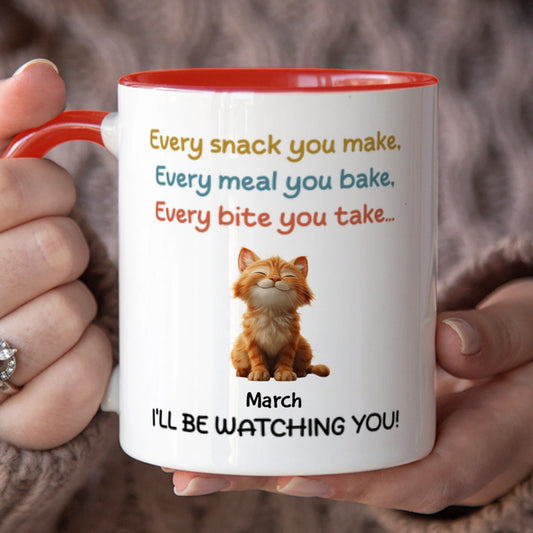 PST62 I'll Be Watching You Cat Lover - Personalized Custom Mug