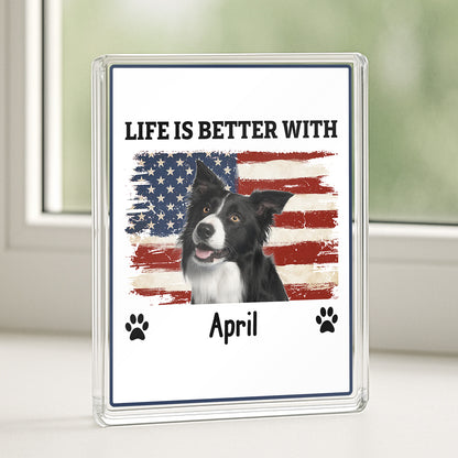 PSA02 Life Is Better With Personalized Photo Upload Custom Acrylic Plaque