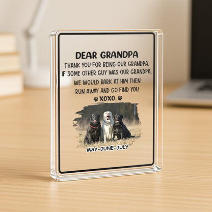 PSA14 Dear Mom Thank You For Being My Mom XoXo-Personalized Custom Acrylic Plaque