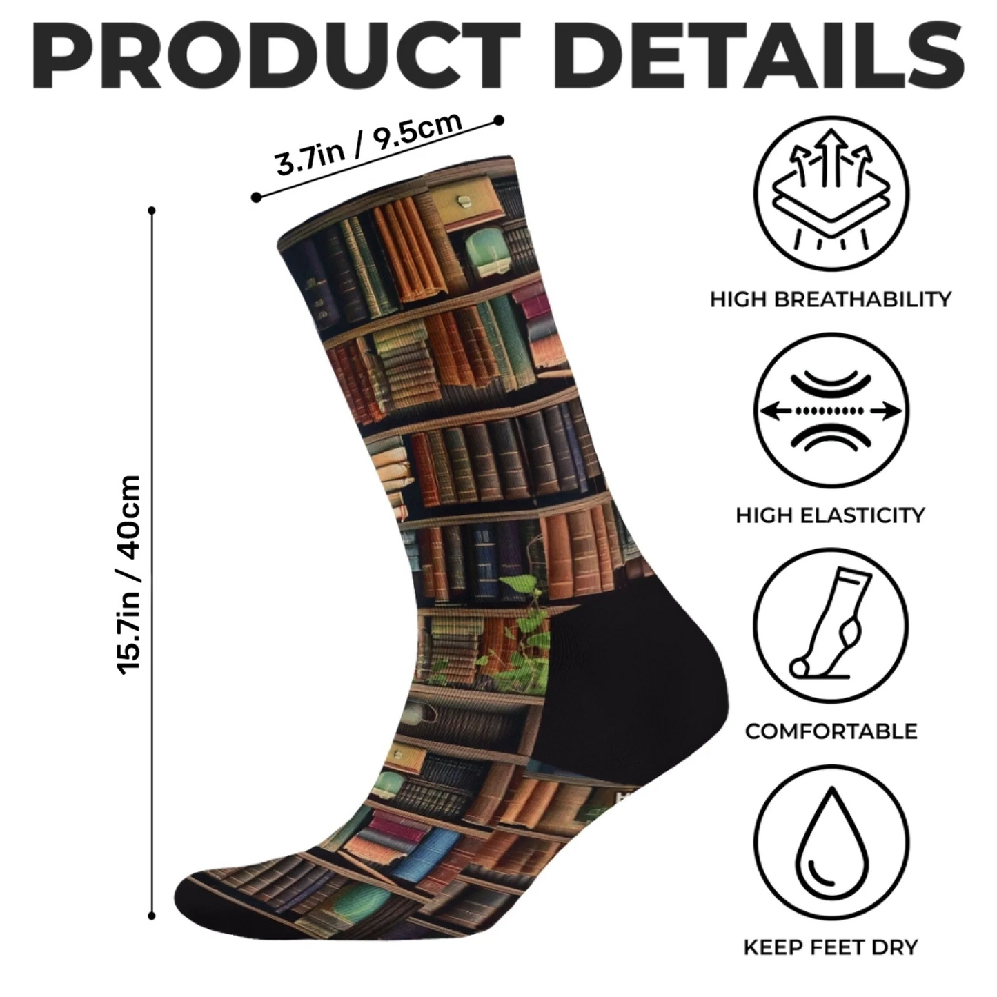 PSSO02 Just A Girl Who Loves Books Lover Bookworms-Personalized Custom Crew Socks