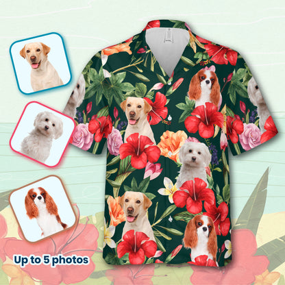 PSH14 Personalized Photo Upload Cat Dog Lover - Custom Hawaiian Shirt