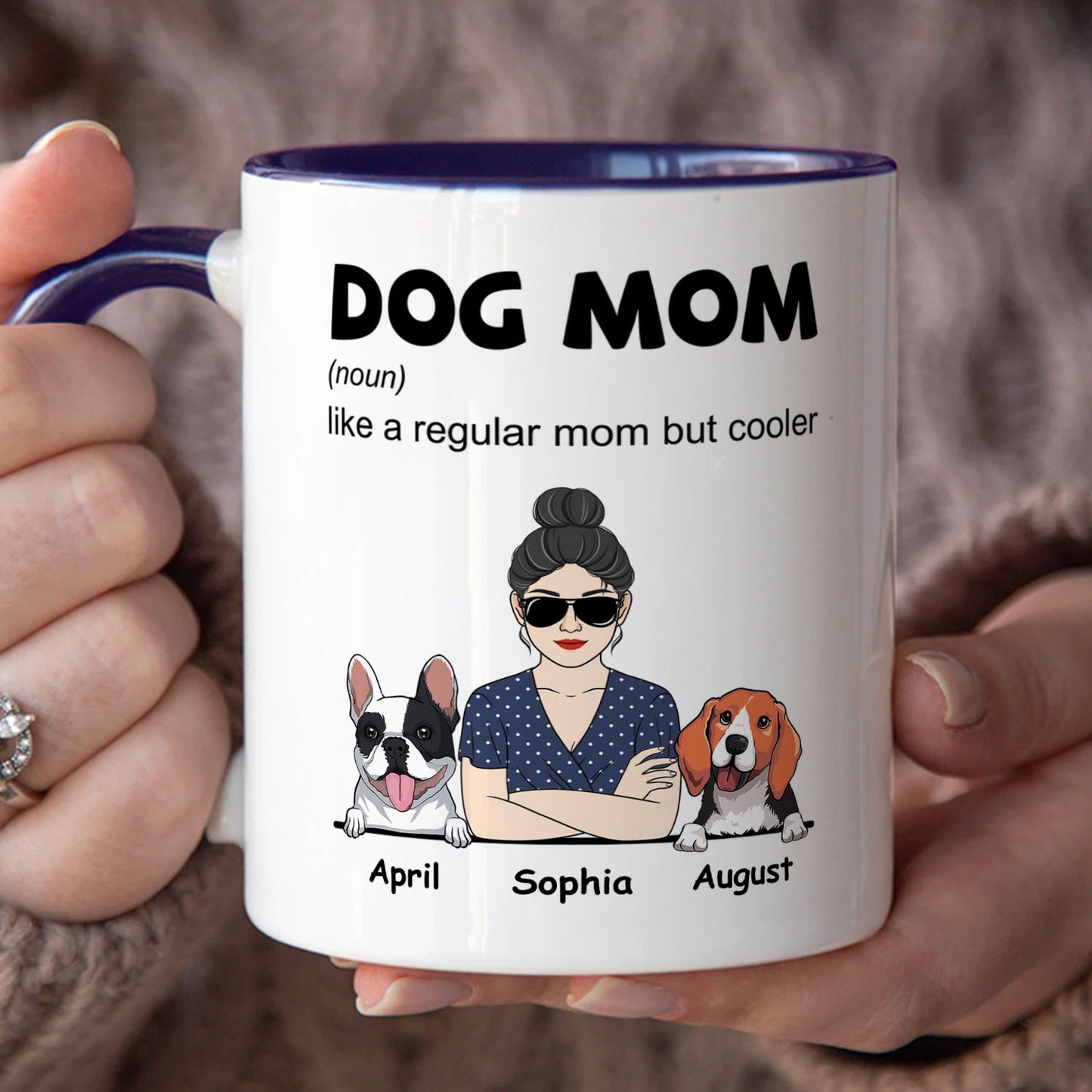 PST112 Cool Dog Mom Definition - White Mug Accent Mug
