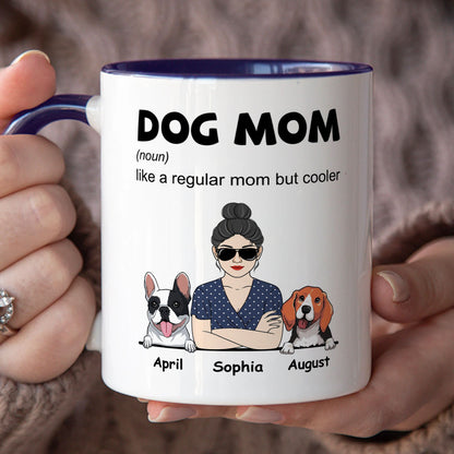 PST112 Cool Dog Mom Definition - White Mug Accent Mug